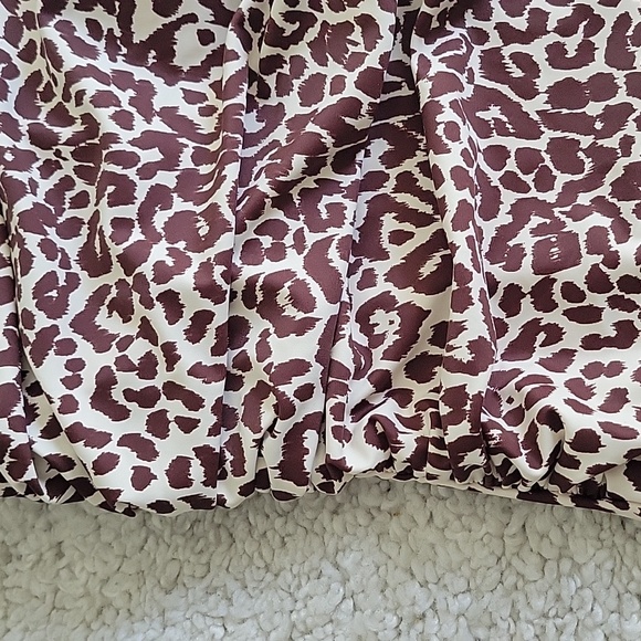 NEW J CREW ONE SHOULDER ruched Swin Suit In Leaopard Print Size 10 - Picture 6 of 16